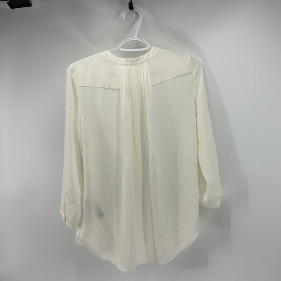 NYDJ cream pullover blouse hi lo - Picture 5 of 5